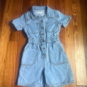 Gb girls medium denim romper